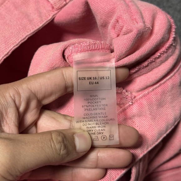 Maniere De Voir Pink Cargo Pants Womens 12 Utility Rave Streetwear Y2K Grunge - Picture 5 of 14